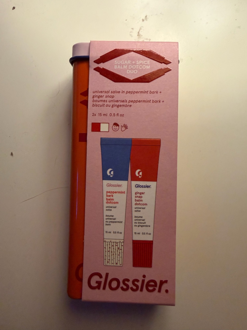 NEW limited edition Glossier balm dot com tin set